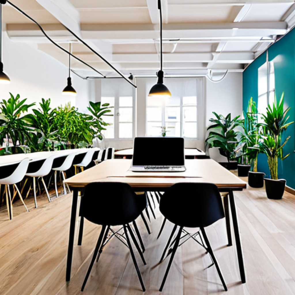 디지털 소통의 중요성과 현명한 활용 - Modern Co-working Space**

"A vibrant co-working space in Madrid, Spain, bustling with diverse profe...