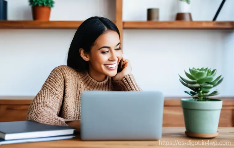 디지털 현명함을 위한 블로그 운영 전략 - **Authenticity and Audience Connection:**
    "A friendly and approachable blogger, casually dressed...